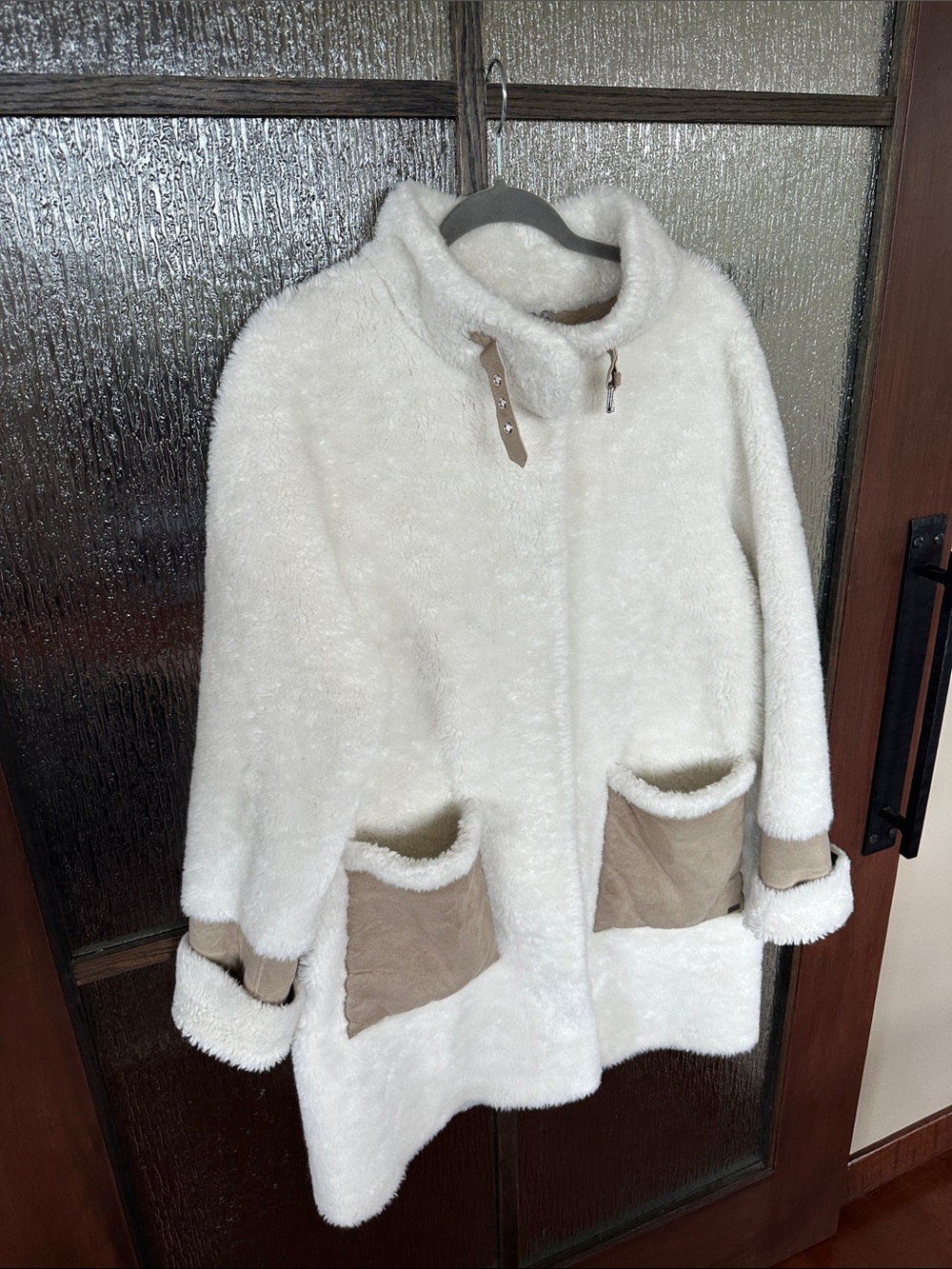 Soia & Kyo Anthropologie Fiala Sherpa Coat size Large - Picture 10 of 15